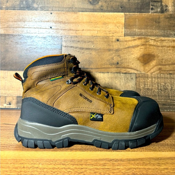 HYTEST K13562 Men's Brown, Comp Toe, EH, Met Guard, PR, Waterproof SZ 13W - Picture 1 of 10